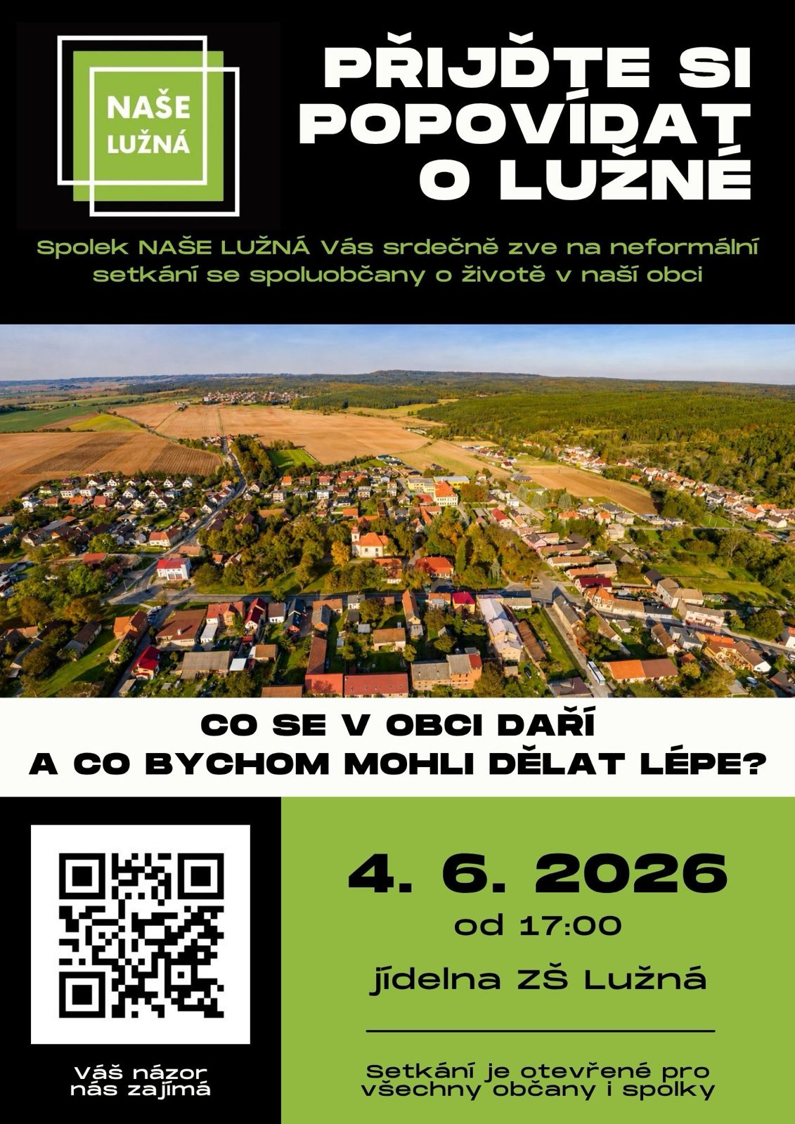 Přijďte si popovídat o Lužné
