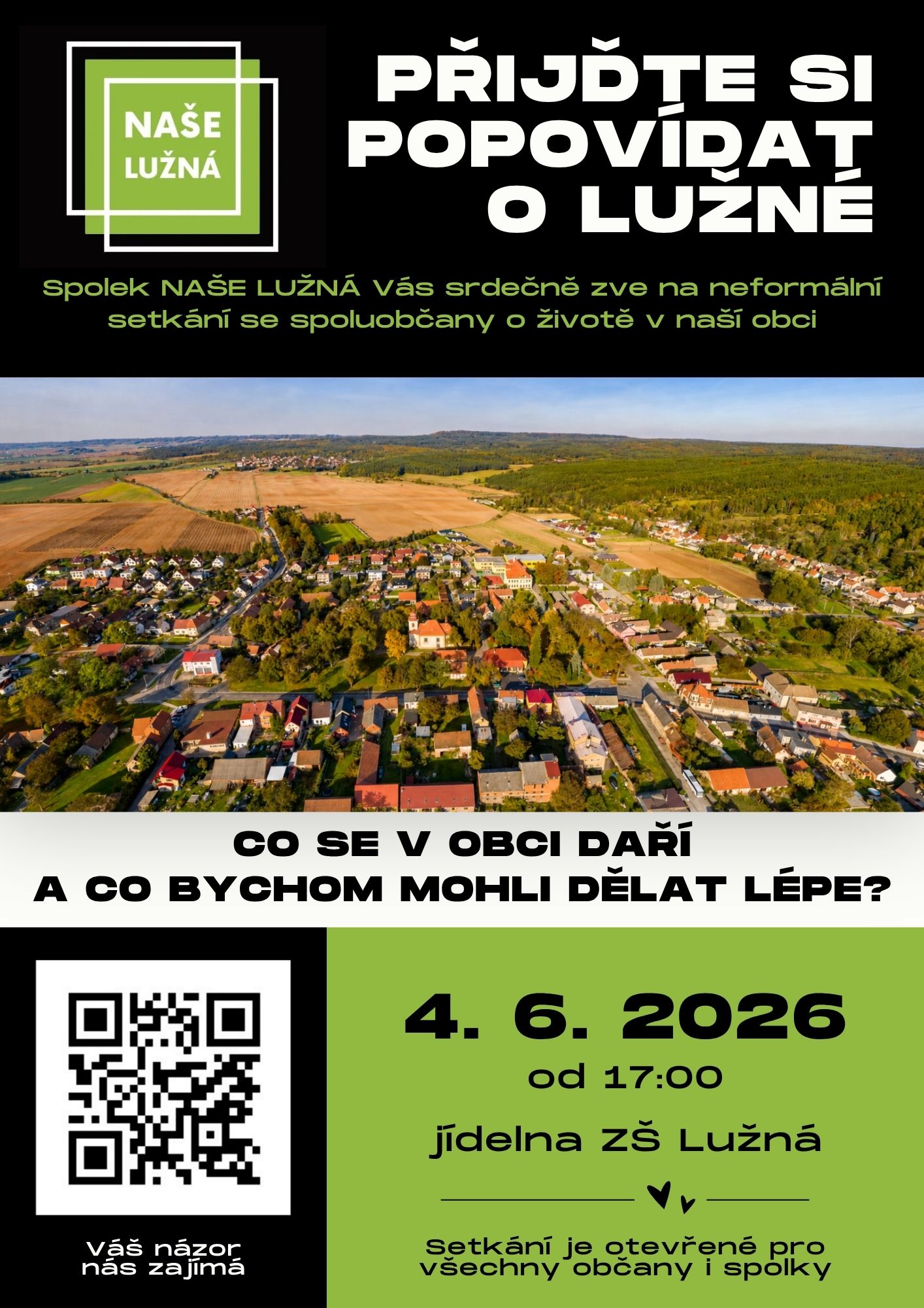 Přijďte si popovídat o Lužné